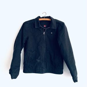 Quicksilver Canvas Zip Jacket Fleece Lined Work